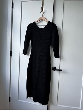 Sézane Thalia Dress BLACK Size S
